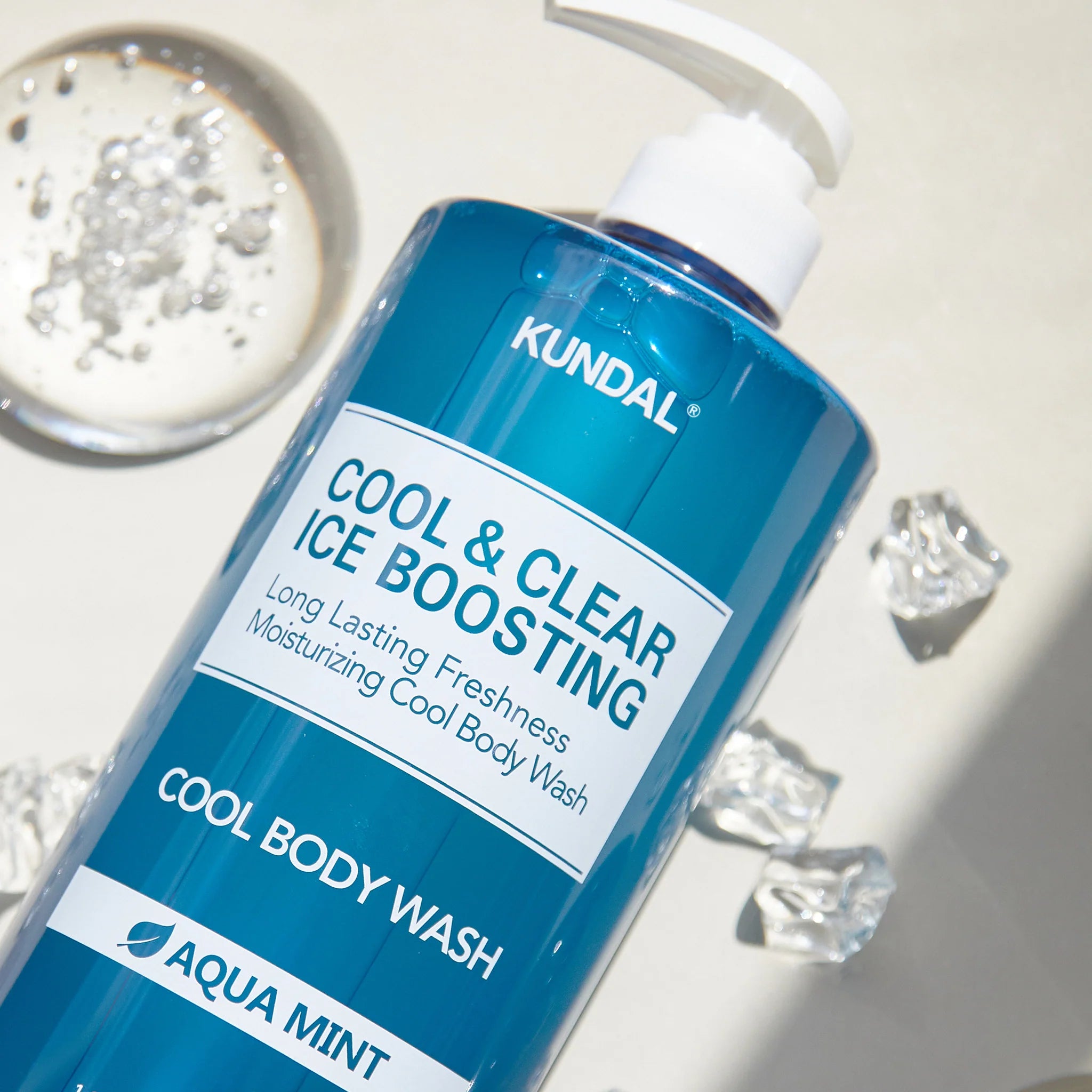 Kundal Cool & Clear Ice Boosting Body Wash Aqua Mint 2 Pack