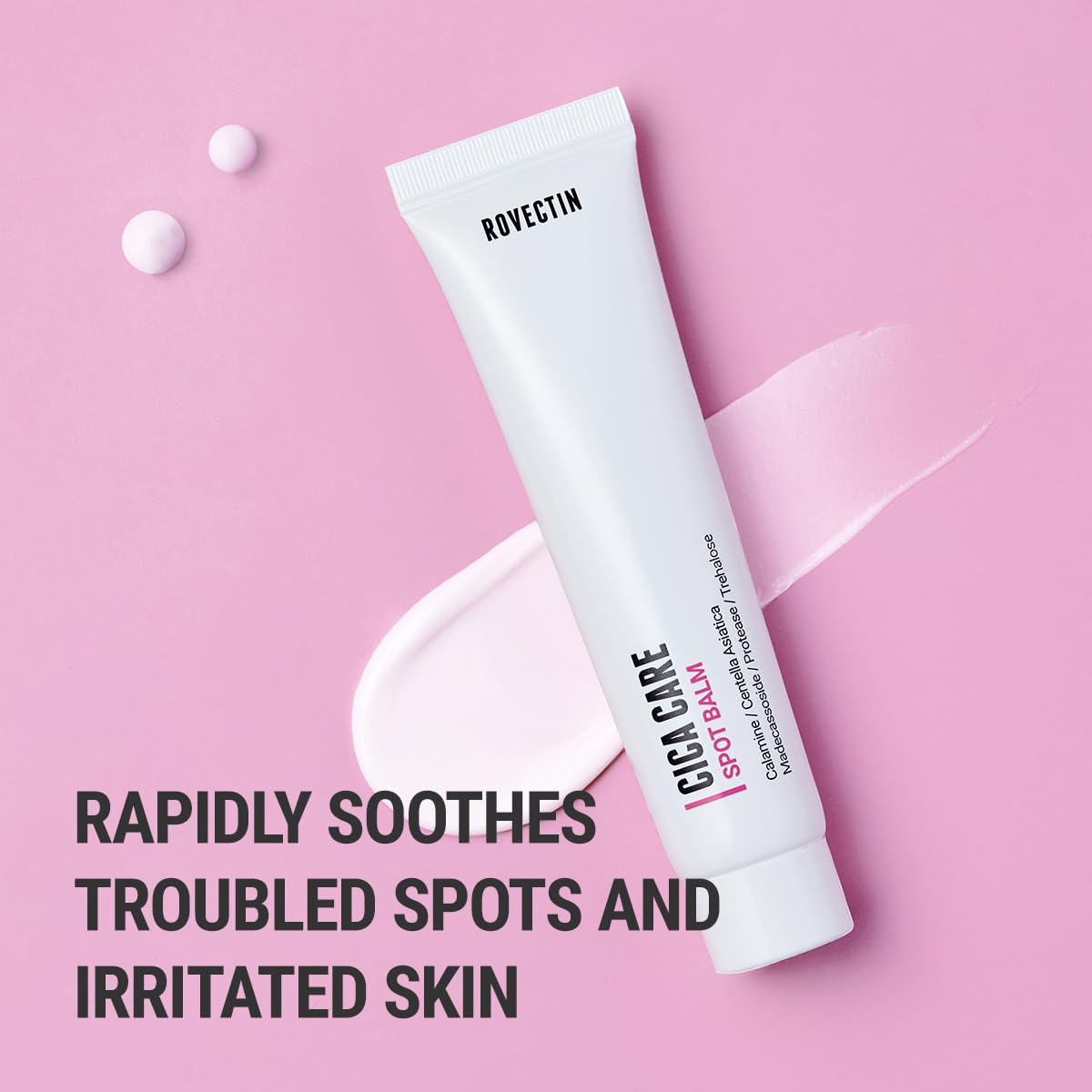 Rapidly soothes troubled spots and irritated skin.