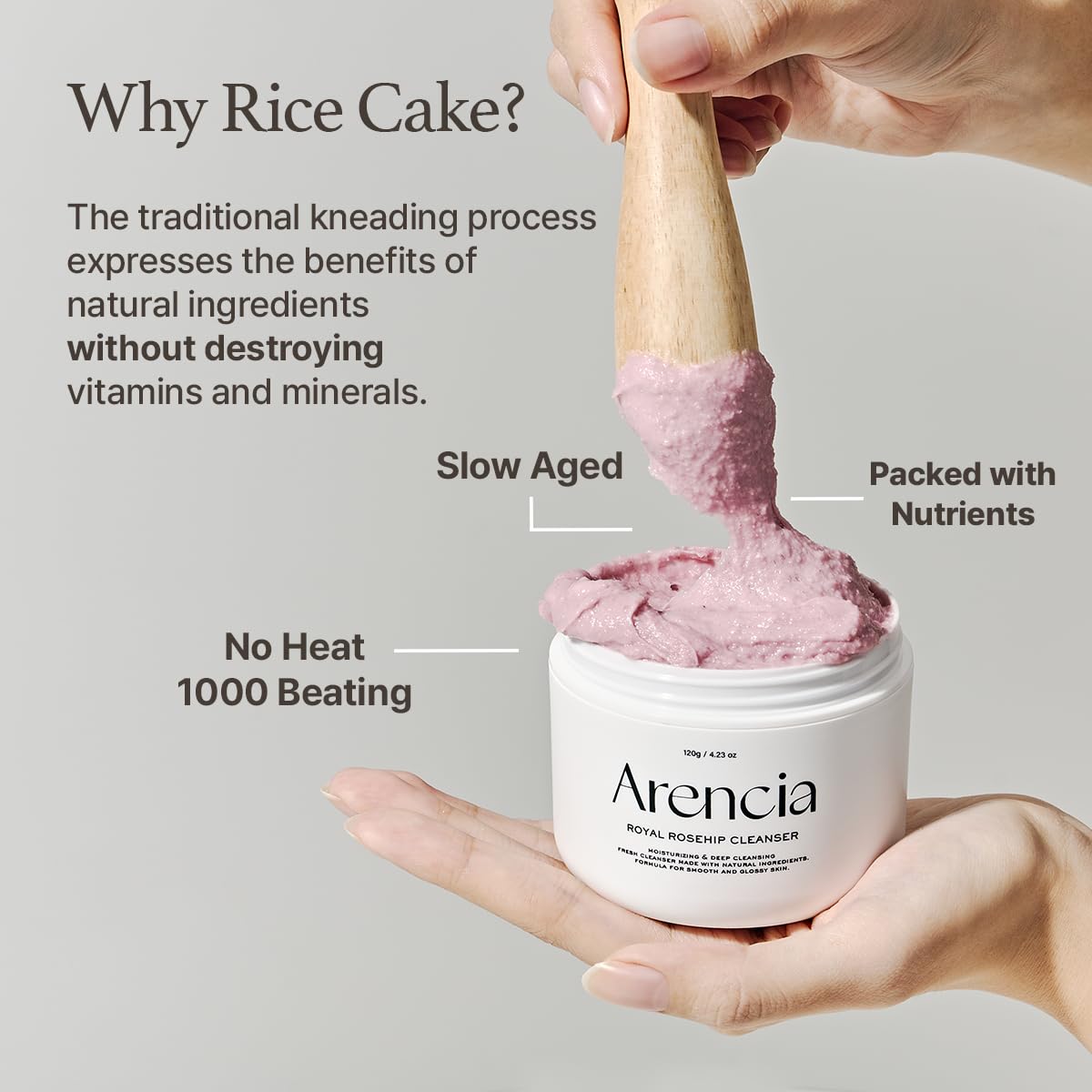 Arencia Rosehip Mochi Cleanser 120g 2 Pack