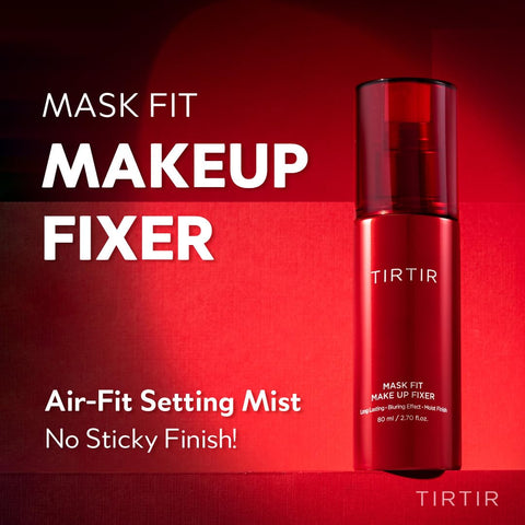 Mask fit makeup fixer. Air-fit setting mist no sticky finish.