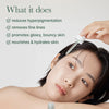 What it does. Reduces hyperpigmentation. Removes fine lines. Promotes glowy, bouncy skin. Nourishes and hydrates skin.