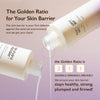 The golden ratio for your skin barrier. The skin barrier is your first defense against the external environment and we got your back! The golden ration is Ceramide 3: Cholesterol 1: Fatty Acids 1. We ensure your skin barrier stays healthy, strong,  plumped and firmed.