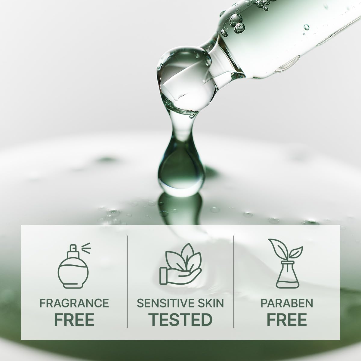 Fragrance free, sensitive skin tested, and paraben free.