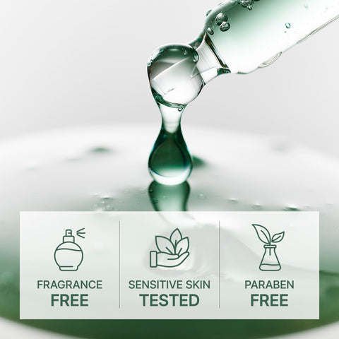 Fragrance free, sensitive skin tested, and paraben free.