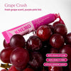 Grape Crush. Fresh grape scent, purple pink tint. 100% vegan lip care. 100% cruelty free. Hypoallergenic scent. 