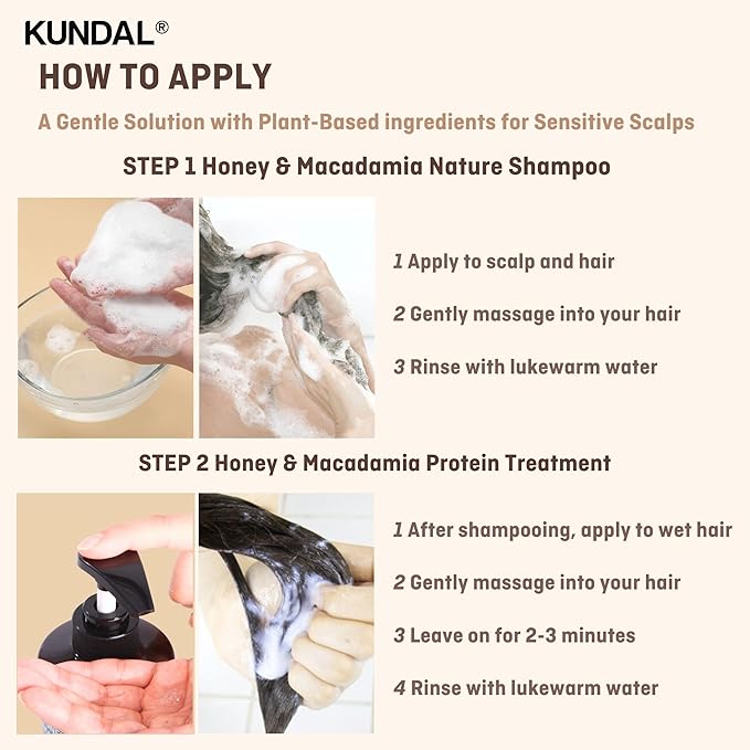 Kundal Honey & Macadamia Shampoo & Conditioner Set Baby Powder