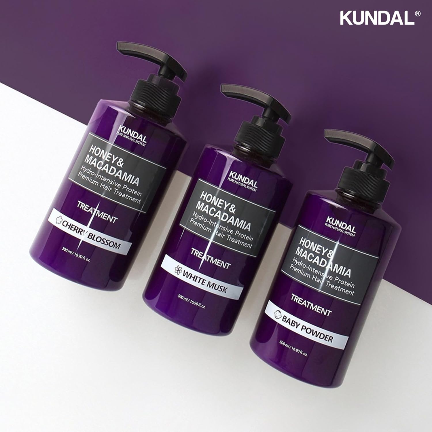 Kundal Honey & Macadamia Shampoo & Conditioner Set Baby Powder