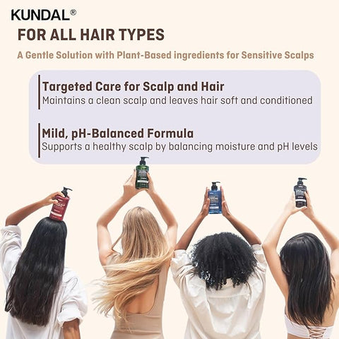 For all hair types. A gentle solution with plant-based ingredients for sensitive scalps. Targeted care for scalp and hair. Maintains a clean scalp and leaves hair soft and conditioned. Mild, pH-balanced formula. Supports a healthy scalp by balancing moisture and pH levels. 