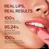 100% agreed lips feel richly moisturized and smooth. 95.24% agreed product feels good and applies well without stickiness. 100% agreed lips feel more firm, voluminous, and more elastic. Real lips, real results. Questionnaire from the Human Skin Research & Testing institute in Korea, 21 women, June 2nd 2025 to June 4th 2025. 