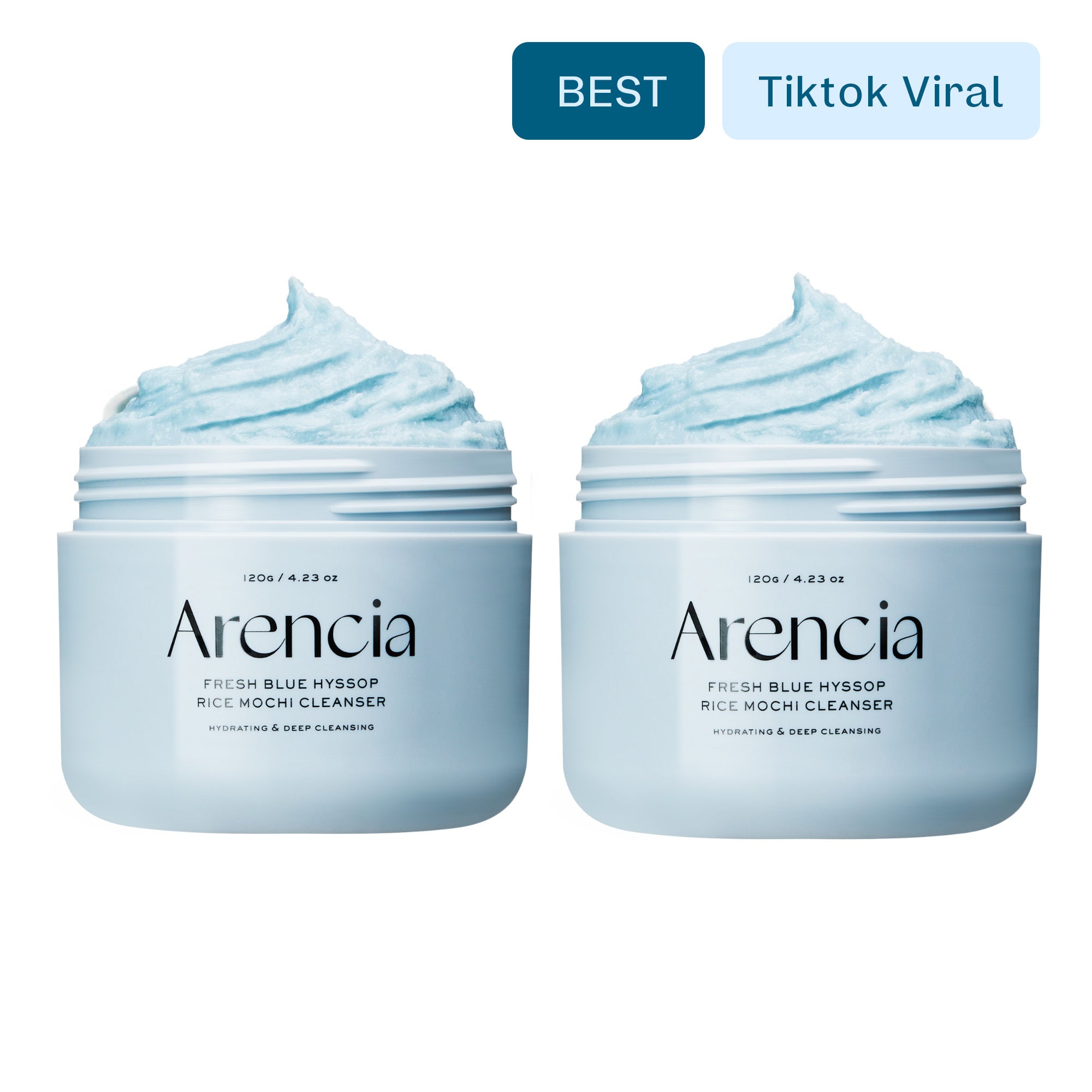Arencia Blue Hyssop Rice Mochi Cleanser 120g 2 Pack