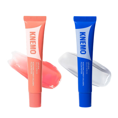 KNEMO LipLock Jelly Serum - Crystal Clear & Peach Muse