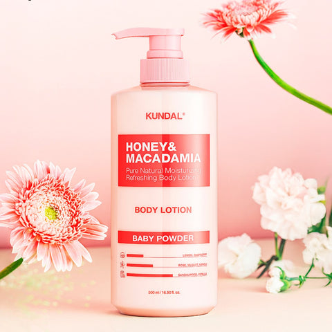 Kundal Honey & Macadamia Pure Body Lotion Baby Powder 2 Pack